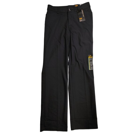 Lee Women's Ultra Lux Comfort Regular Fit Mid Rise Black Trousers Size 4 Medium - Picture 1 of 5